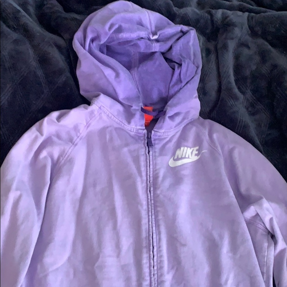 Whitewashed purple Nike woman’s hoodie